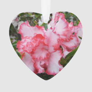 Ornamento Azaleas Primavera Floral, Vermelhas Duplas e Branc
