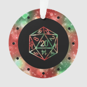 Ornamento Azul D20 - Crit   RPG Fantasy Tabletop Gamer Dice