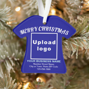 Ornamento Azul de Natal Comercial Forma Camisa Acrílica
