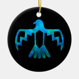 Ornamento azul esverdeado de Thunderbird