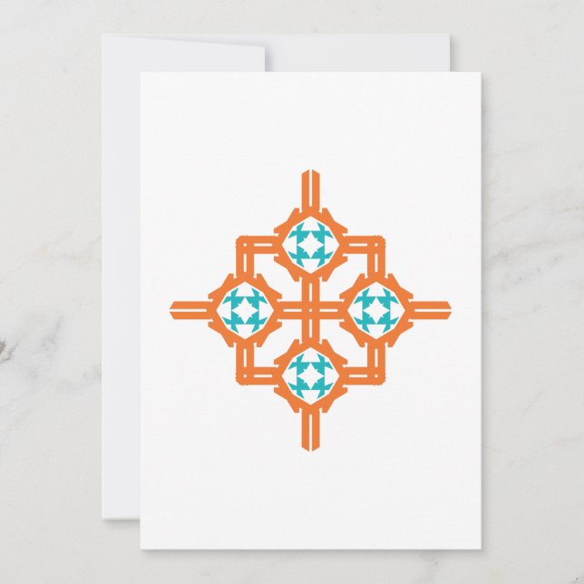 Ornamento azul laranja (Frente)