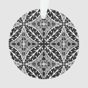 Ornamento Azulejos marroquinos - preto e branco