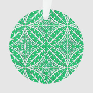 Ornamento Azulejos marroquinos - verde e branco de jade