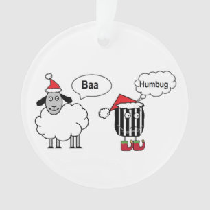 Ornamento Baa Humbug Funny Ornament Festivo