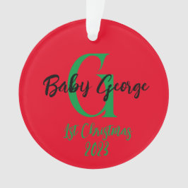 Ornamento Baby 1rua Ornament unisex monograma