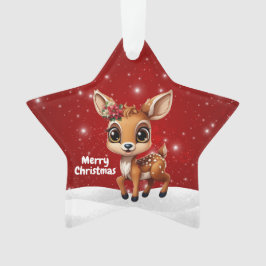 Ornamento Baby Deer, Fawn, Doe 🦌 🎄Cute Merry Christmas