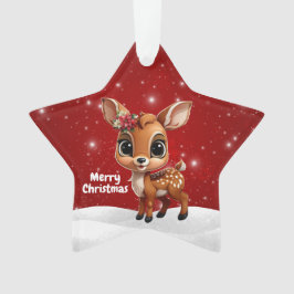 Ornamento Baby Deer, Fawn, Doe 🦌 🎄Cute Merry Christmas