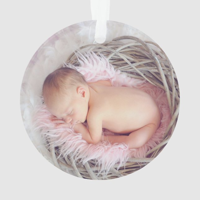 Ornamento Baby Girl 1rua Arnament Acrylic w/Photo (Verso)
