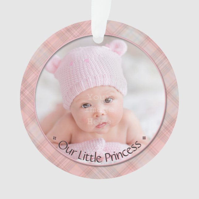 Ornamento Baby Girl Little Princess First Christmas Keape (Frente)