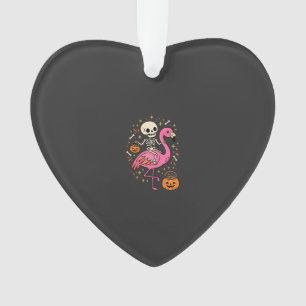 Ornamento Balde de Doces de Esqueleto de Flamingo de Hallowe