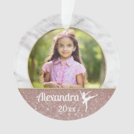 Ornamento Ballerina Balé Raparigas Elegante Rosa Dança Brilh