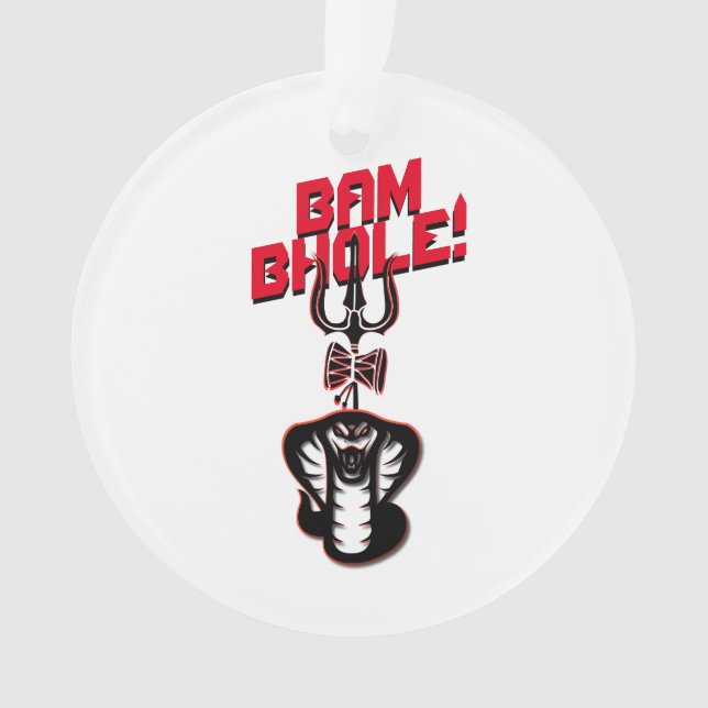 ORNAMENTO "BAM BHOLE" LORD SHIVA E TRISHUL (Frente)