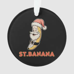 Ornamento Banana de Natal Papai Noel Natal Divertido Férias
