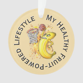 Ornamento Banana Energy Slam Dunk Texto Circular Fruitário �