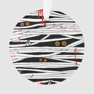 Ornamento Bandagens da múmia sangrentas e Halloween assustad