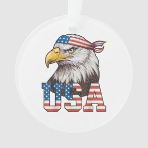 Ornamento Bandeira Americana EUA Homens Mulheres Crianças Ág
