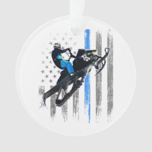Ornamento Bandeira Americana Snowmobile Shirt Men Snowmobile
