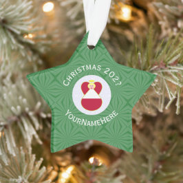 Ornamento Bandeira de Natal Austríaca do Anjo Personalizada