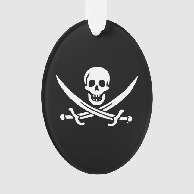 Ornamento Bandeira de pirata alegre de Roger (Frente)