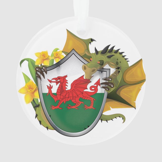 Ornamento Bandeira do Dragão Galês (Verso)