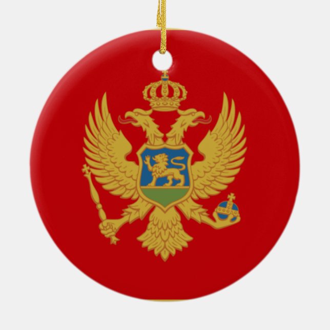 Ornamento Bandeira do Montenegro (Traseira)