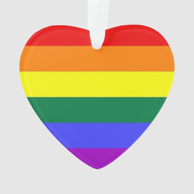 Ornamento Bandeira do Orgulho Arco-Íris LGBT Lésbica gay (Verso)