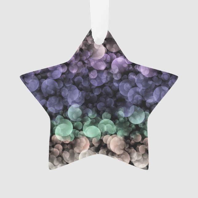 Ornamento Bandeira do Orgulho Uingender Groovy Boho Bolhas E (Frente)