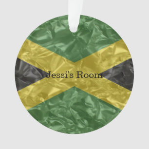 Ornamento Bandeira jamaicana - enrugada