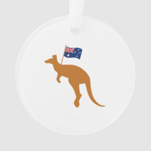 Ornamento bandeira kangaroo australia