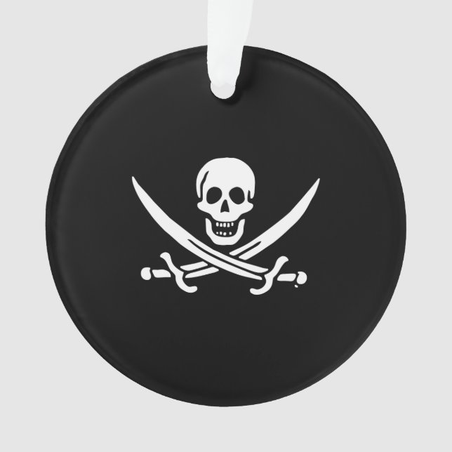 Ornamento Bandeira pirata de Jolly Roger (Frente)