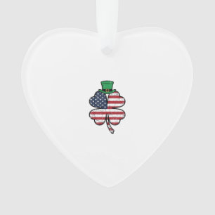 Ornamento Bandeira Vintage Shamrock Dia de São Patrício