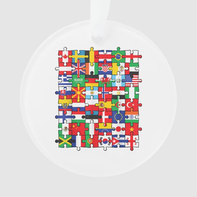 Ornamento Bandeiras de países de bandeira internacional mund (Frente)