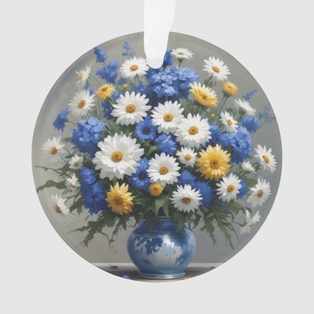 Ornamento Bando de Flores de Aquarela Elegante (Frente)