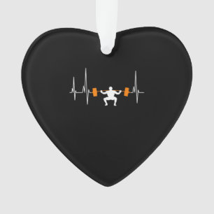 Ornamento Barbell Weighthing Heartbeat Bodybuilding