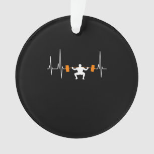 Ornamento Barbell Weighthing Heartbeat Bodybuilding