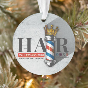 Ornamento Barber Hair Compra Rei Coroa Barbeiro Par Salão