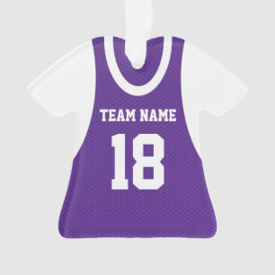 Ornamento Basball Sports Jersey Purple com Foto