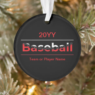 Ornamento Baseball - Arte Geométrica Minimalista