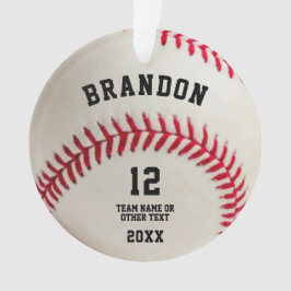 Ornamento Baseball Ball Red Stitting Foto Personalizada Cer