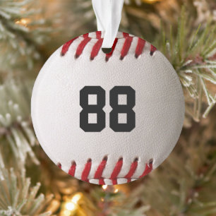 Ornamento Baseball com número personalizável