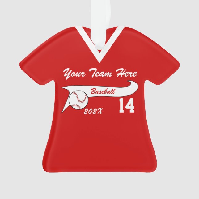 Ornamento Baseball Jersey com mudança de cor (Frente)