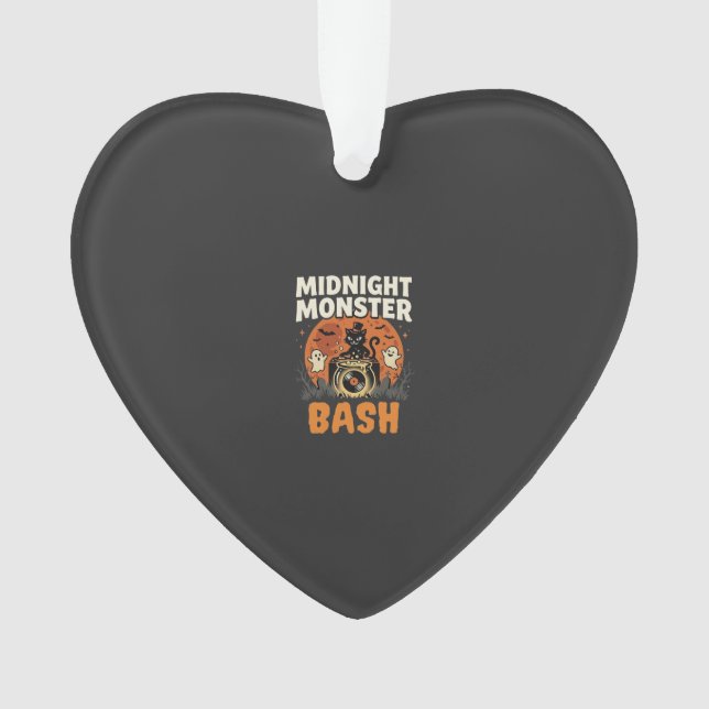 Ornamento Bash de Monstros da Meia-Noite de Halloween (Frente)