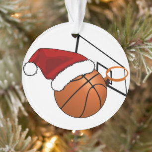 Ornamento Basquete de Natal e Hoop