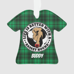 Ornamento Basset Hound Personalizado Life É Melhor