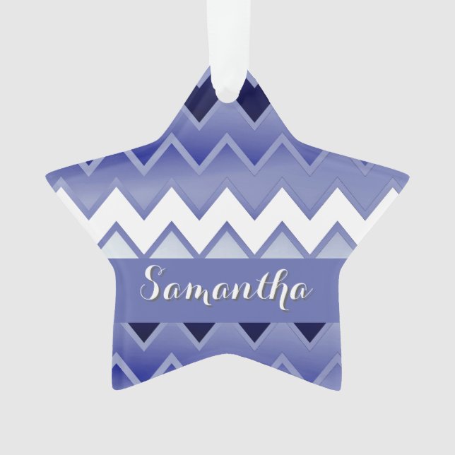 Ornamento Basta ZigZag-marinho Azul (Frente)