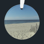 Ornamento Beach Beauty<br><div class="desc">Beleza na praia com areia branca,  oceano e belo céu azul.</div>