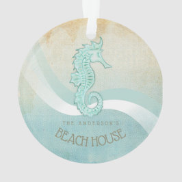 Ornamento Beach House Mar Aqua Blue ID623