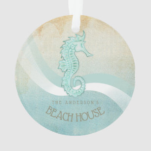 Ornamento Beach House Mar Aqua Blue ID623