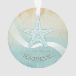 Ornamento Beach House - Starfish Aqua Blue ID623