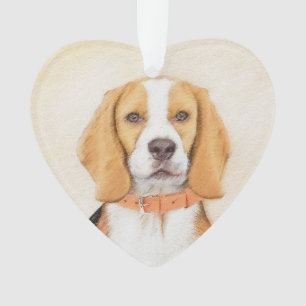 Ornamento Beagle Hound Dog Painting Original Animal Art